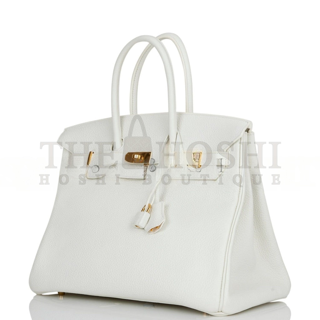 H**me5 BIRKIN 35 WHITE CLEMENCE GOLD HARDWARE (35*25*18cm) Master Quality